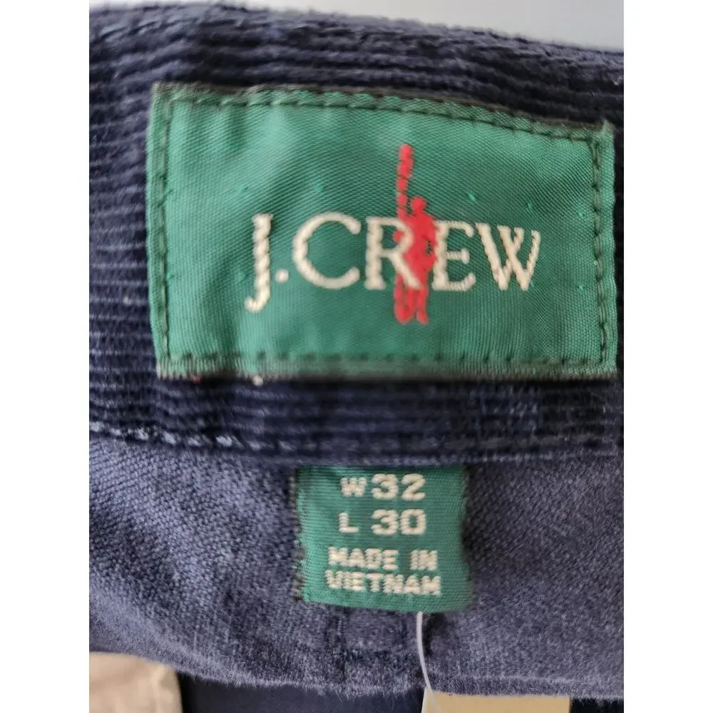 NWT J. Crew Men's 770™ Straight-Fit  Stretch Corduroy Academia Navy Blue 32/30